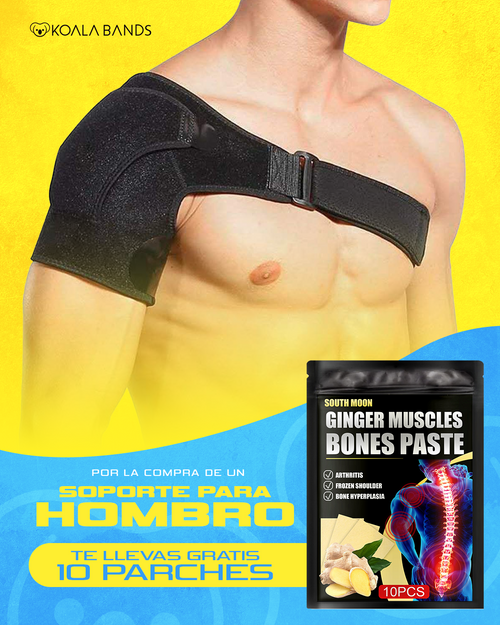 Koala Bands | Soporte para el hombro + 10 parches terapéuticos